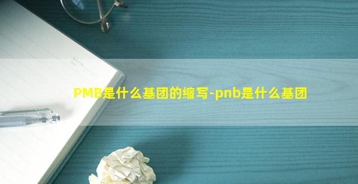 PMB是什么基团的缩写-pnb是什么基