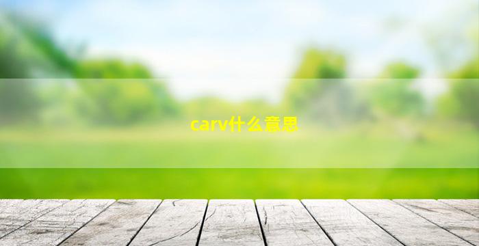 carv什么意思